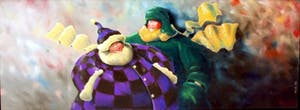 Wim Heesakkers - Olieverf op doek. Titel, "Warm Friends". kopen? Bied vanaf 40!