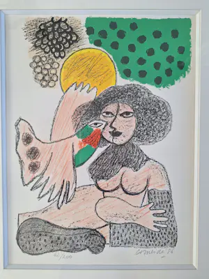 Corneille - Vrouw met vogel kopen? Bied vanaf 350!