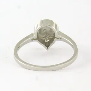 14k witgouden ring met een 8 kant geslepen diamant tot 0.01ct kopen? Bied vanaf 160!
