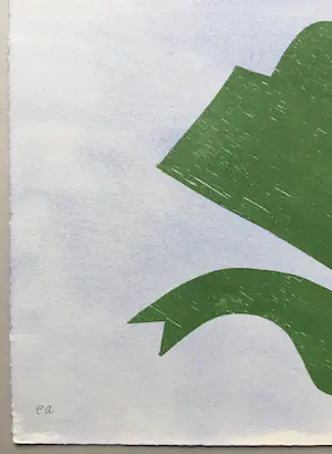 Klaas Gubbels - ‘De Loper’ - houtdruk met aquarel ondergrond - 2001 kopen? Bied vanaf 375!