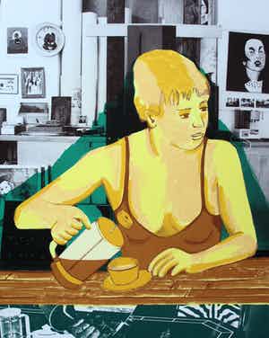 Ad Gerritsen - Zeefdruk: Mimesis I - 1994 verkocht voor € 69!