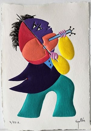 AcheterJuan Garcia Ripolles - aquagravure "violist".? Enchérissez de 225!
