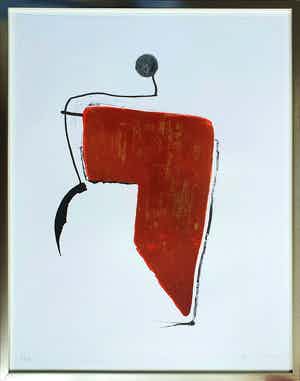 Jon Marten - Litho - Ingelijst verkocht voor € 65!