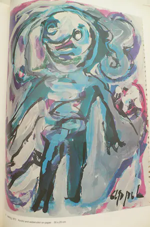 Karel Appel - Works on paper - Gesigneerd door kunstenaar - lichte vochtschade kopen? Bied vanaf 50!