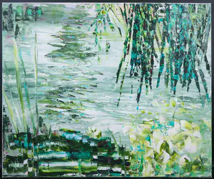 Joëlle Kem Lika - Acryl op doek, Mes Nymphéas 52 (met ophangsysteem) kopen? Bied vanaf 350!