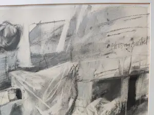 Jaap Ploos van Amstel - Jaren 60 gemengde techniek - "Ingepakt geschut" - gesigneerd kopen? Bied vanaf 180!