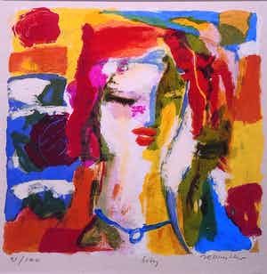 Marta Jedrysko - zonder titel maar met lijst! verkocht voor € 110!