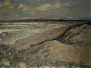 Jan Bleijs - GROOT en sfeervol impressionistisch olieverf "Kust en Duinlandschap" gesigneerd kopen? Bied vanaf 10!