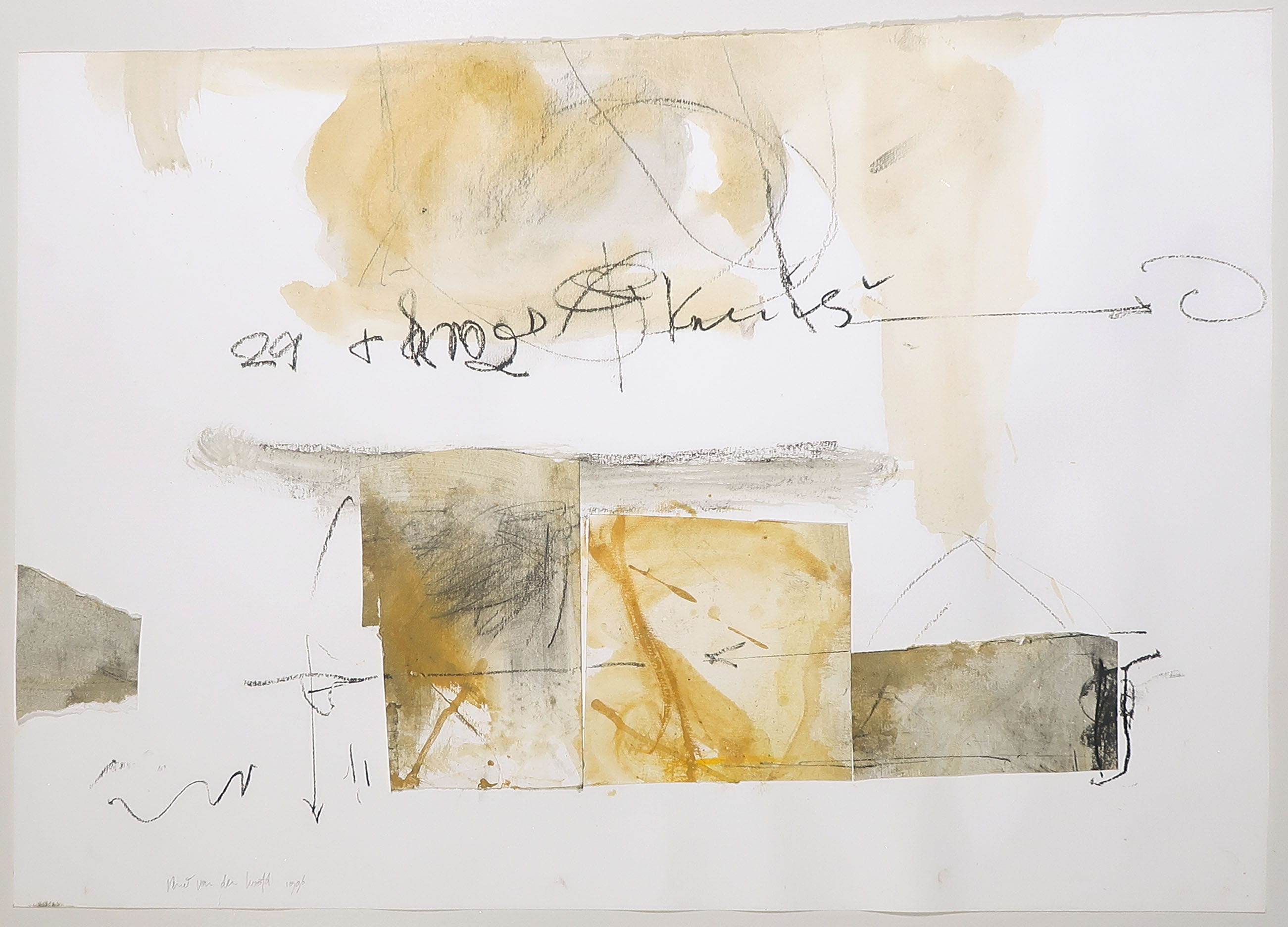 Rene van der Hoofd - Gemengde techniek op papier, Zonder titel - Ingelijst (Groot) kopen? Bied vanaf 40!