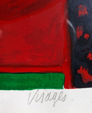 Corneille - Visages, zeefdruk (mooi ingelijst, groot) kopen? Bied vanaf 550!