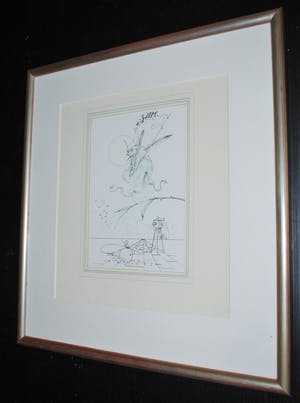 Hans Kanters - ingekleurde tekening , met opdracht, ingelijst - incl. 2 boeken kopen? Bied vanaf 195!