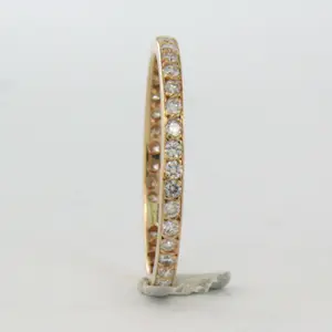 14k gouden alliance ring bezet met briljant geslepen diamant 0.60 ct - rm 17.25 kopen? Bied vanaf 420!