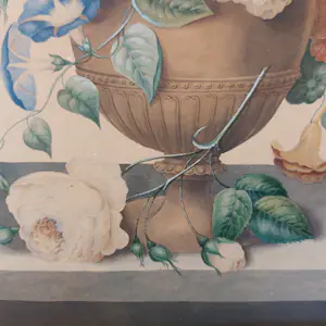 AcheterWillem Verbeet - ( 's Hertogenbosch 1801 - 1887 ). Franse vaas met allerlei bloemen. 1840.? Enchérissez de 395!