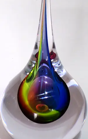 Glasblazerij Leerdam - Cor Schellen - Rainbow glasdruppel kopen? Bied vanaf 150!