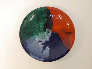Niet of onleesbaar gesigneerd - Glazen ombre aardewerk kom - handgemaakte keramische Boheemse kom kopen? Bied vanaf 1!