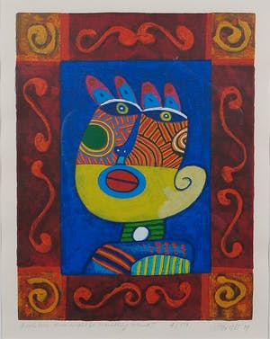 Clemens Briels - Litho, A window there mind be something behind I- Ingelijst kopen? Bied vanaf 60!