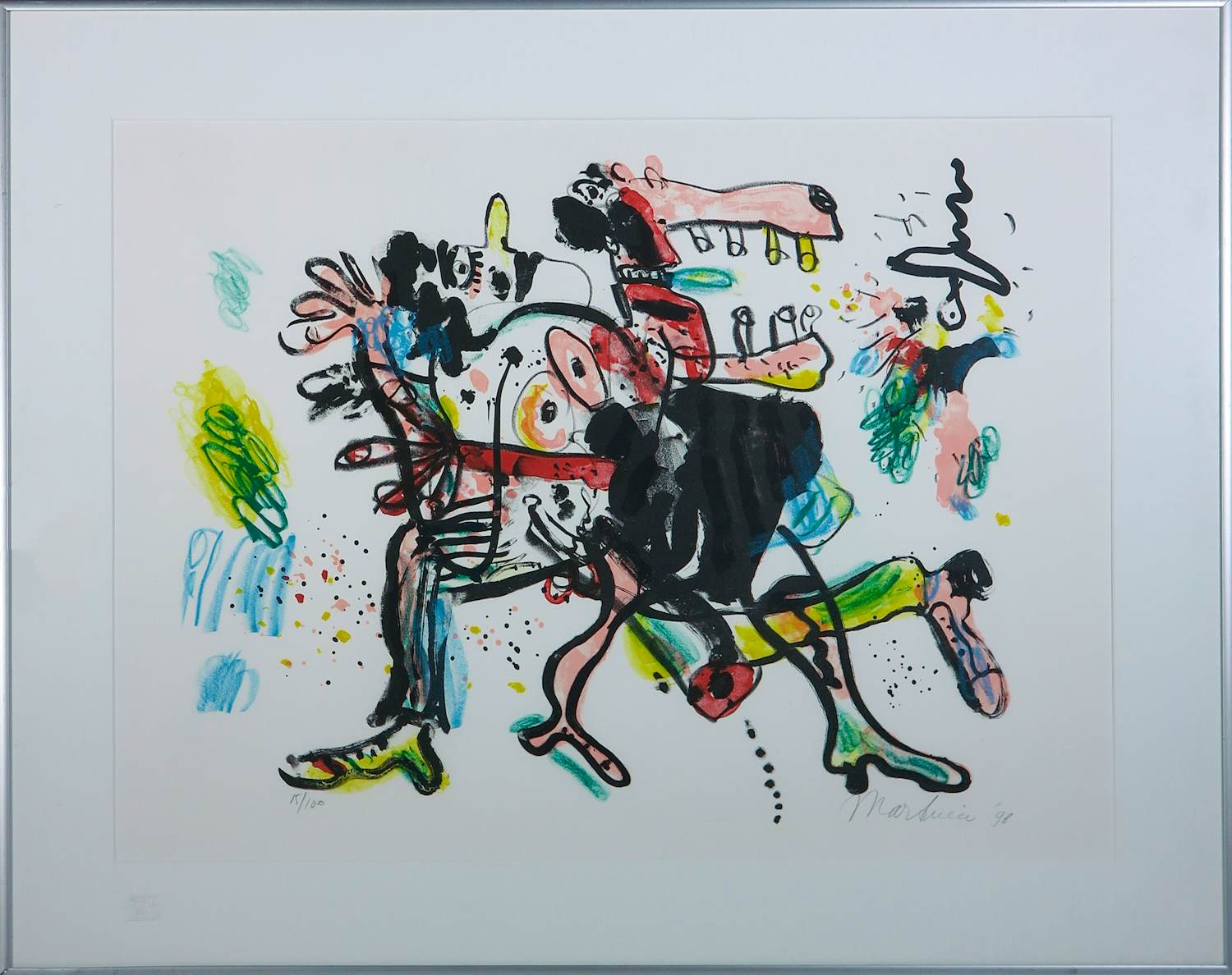 Anton Martineau - Litho op papier, Tango II - Ingelijst kopen? Bied vanaf 75!
