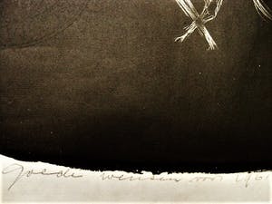 Jan Bezemer - Bijzondere Houtsnede "Wilde Paarden / goede wensen voor 1961" gesigneerd kopen? Bied vanaf 21!