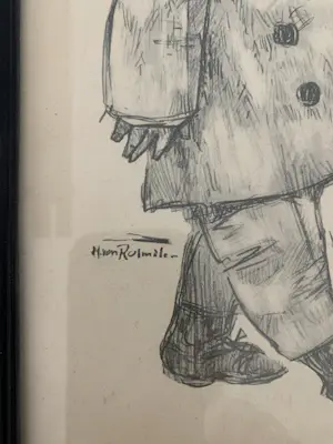 Harrie van Rosmalen - Potloodtekening in zwart wit van kleuter kopen? Bied vanaf 20!