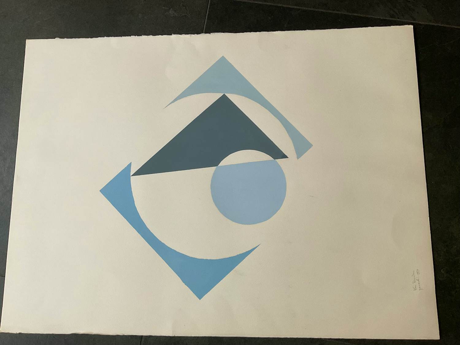 Kees Roovers - Abstracte geometrische compositie kopen? Bied vanaf 150!