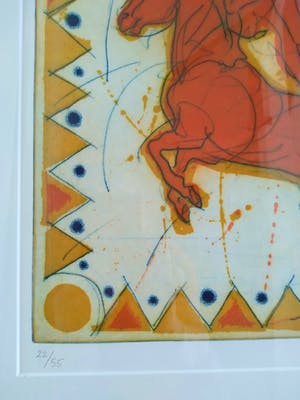 Ronald Tolman - (1948, Amsterdam), bruisende voorstelling in vrolijke kleuren kopen? Bied vanaf 125!