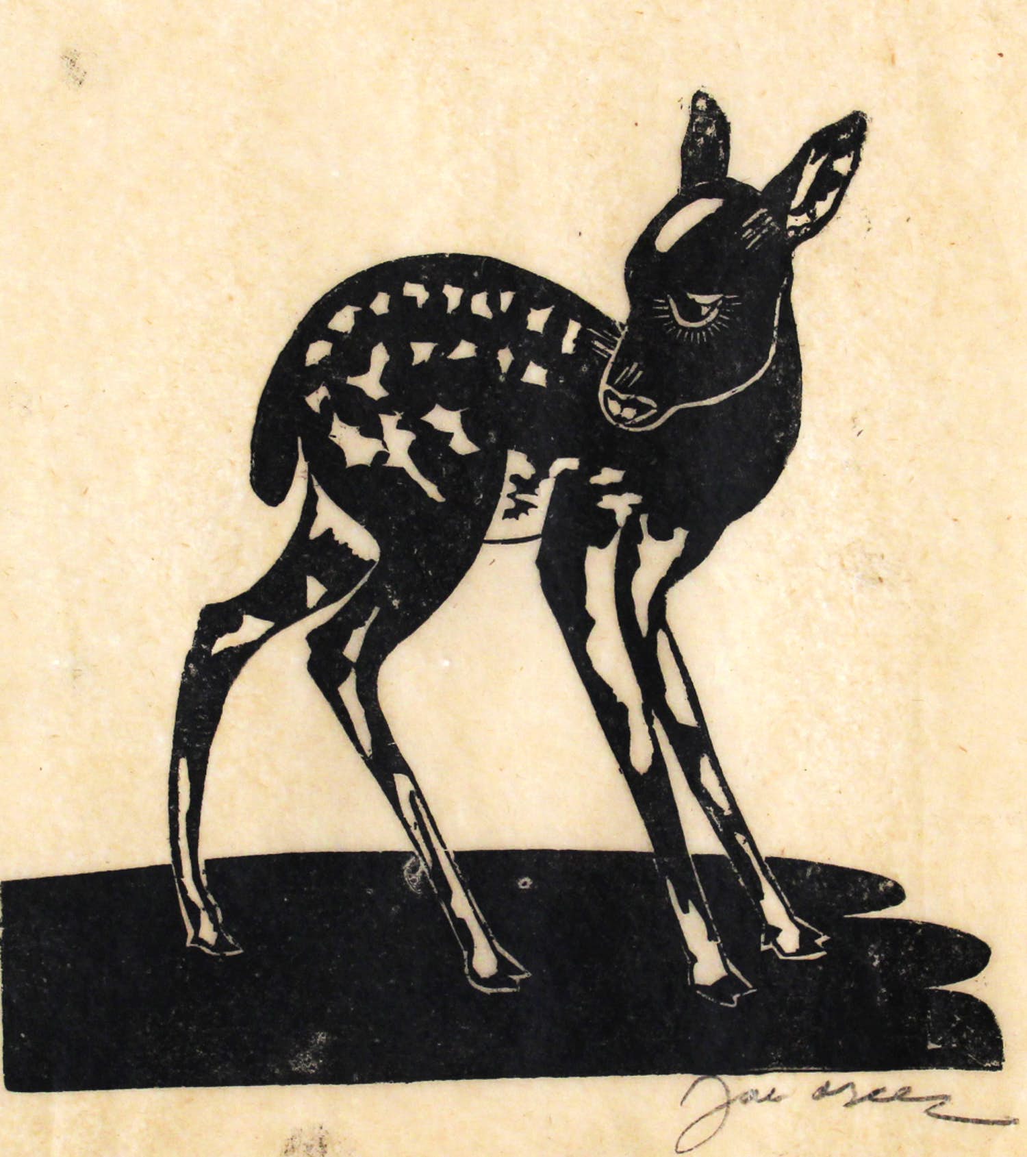 Jac. de Beer - Z.t. (hertje) verkocht voor € 40!