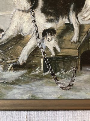 Niet of onleesbaar gesigneerd - Honden tijdens de watersnoodramp kopen? Bied vanaf 1!