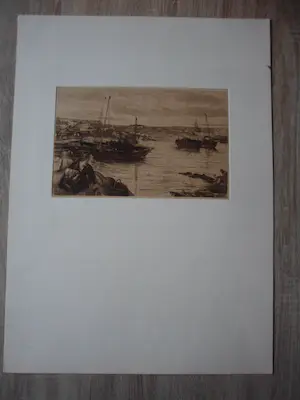 James Clarke Hook - Litho. Titel, "Home with the Tide kopen? Bied vanaf 15!