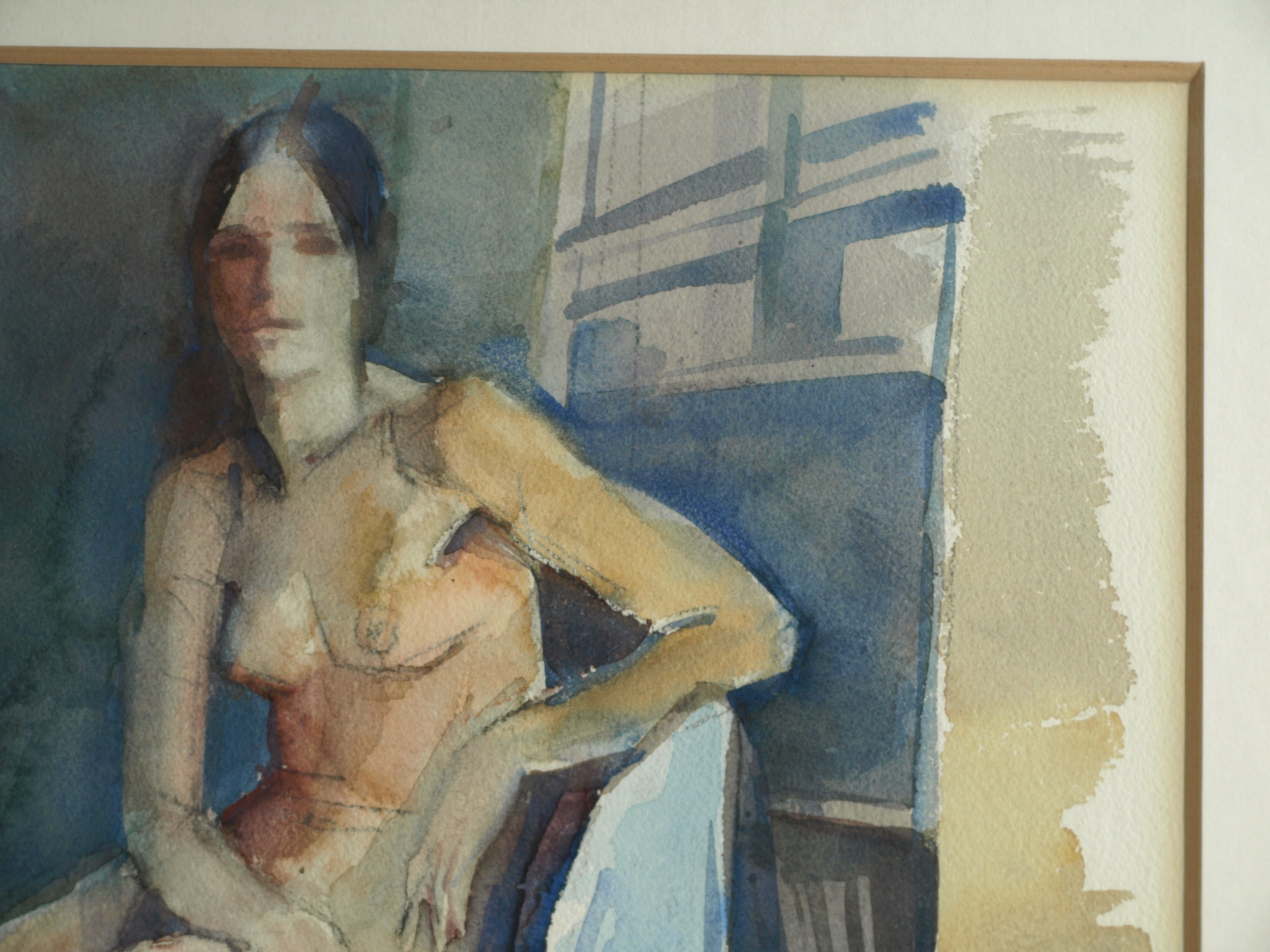 Jan Engelman - Aquarel , Naakte vrouw op een stoel – gesigneerd & ingelijst – ca 1970 kopen? Bied vanaf 100!