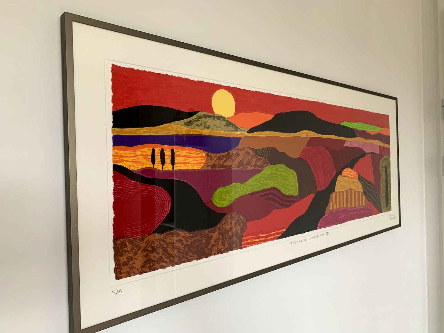 Ronald Boonacker - Serie Toscaans Landschap I , Italië INGELIJST verkocht voor € 135!