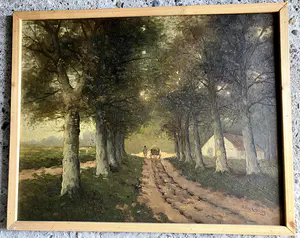 Ad Beekmans - Schilderij van een bosweg. kopen? Bied vanaf 25!