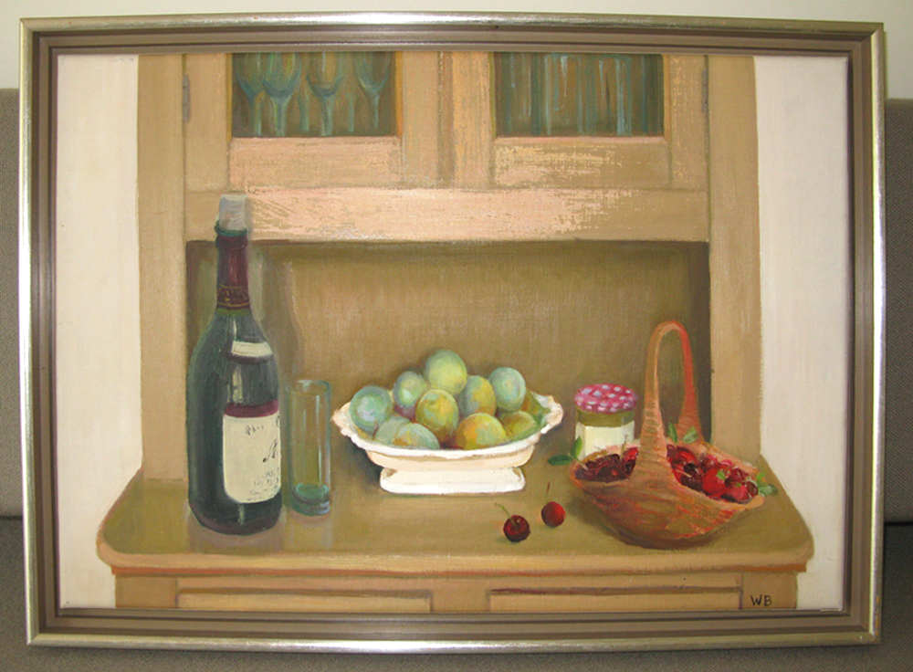 Willy Belinfante - Stilleven met wijn en fruit verkocht voor € 100!