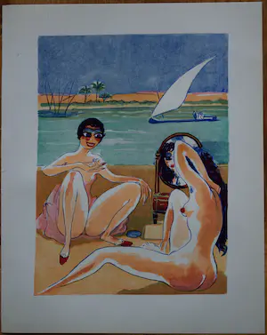 Kees van Dongen - Houtgravure - La Terrasse sur le Nil kopen? Bied vanaf 50!