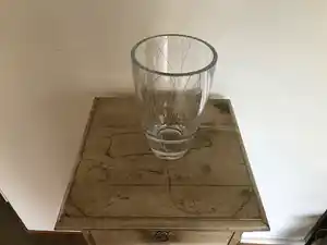 Royal Leerdam - Mooie gegraveerde kristallen vaas verkocht voor € 50!