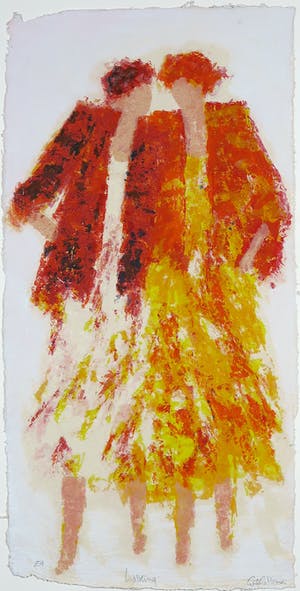 Wil Willemsen - Zeefdruk, Walking - Ingelijst (Groot) kopen? Bied vanaf 40!