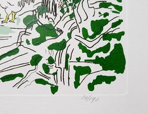 Pieter Holstein - Ontmoeting, ingekleurde ets kopen? Bied vanaf 45!