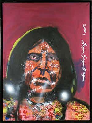 Espen Hagen - Olieverf op doek, Geronimo - Ingelijst verkocht voor € 1!