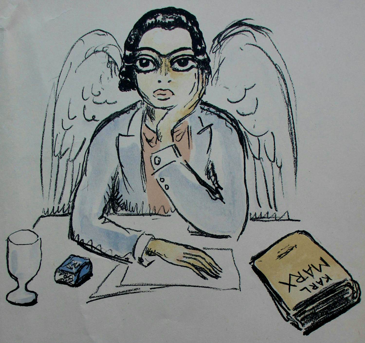 AcheterKees van Dongen - Litho: "Karl Marx" (La révolte des anges") - 1951? Enchérissez de 199!