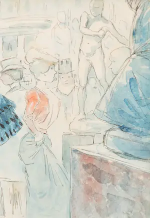 Henry Somm - Vrouw in kunstsalon kopen? Bied vanaf 350!