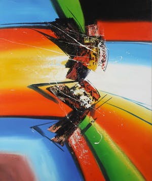 Lee Cole - Acryl op doek - Abstractie, ingelijst (groot) kopen? Bied vanaf 1!