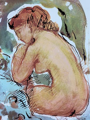 Nic Jonk - kleurenzeefdruk - 'Gebogen naakt' - 1981 kopen? Bied vanaf 129!