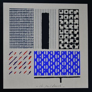 Christiaan Paul Damste - # ZEEFDRUK, Zonder titel # ca. 1983, gesigneerd, mint kopen? Bied vanaf 35!