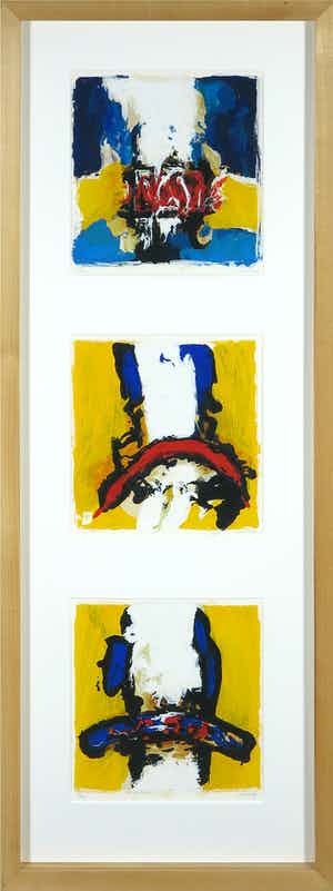 Hans Vanhorck - Zeefdruk, Zonder titel - Ingelijst (Groot) verkocht voor € 35!