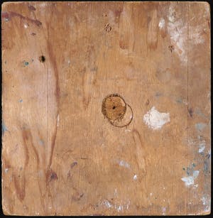 Niet of onleesbaar gesigneerd - Olieverf op paneel, Compositie met drie figuren en duif kopen? Bied vanaf 1!