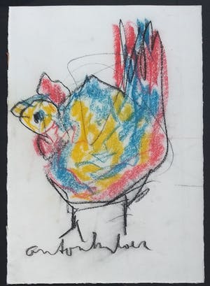 Anton Heyboer - Pastel op papier kopen? Bied vanaf 375!