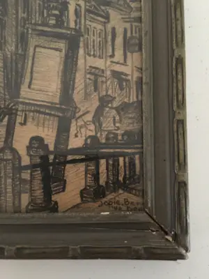 Fré Drost - Tekening Stadhuis Culemborg kopen? Bied vanaf 30!