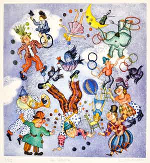 Francoise Deberdt - Les Clowns verkocht voor € 50!