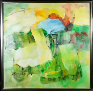 Annemarieke Woltman - Acryl op doek, Abstracte compositie - Ingelijst (Groot) vendu pour 250€ !