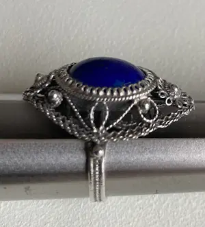 Zilver - Armband met ring - 925 - Lapis Lazuli - filigrain kopen? Bied vanaf 70!