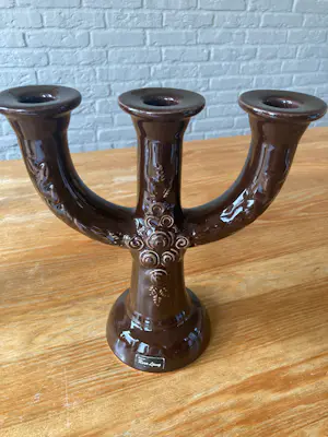 Rosa Ljung - Grote keramische 3 - arm kandelaar, Scandinavian Design, 1980 kopen? Bied vanaf 28!